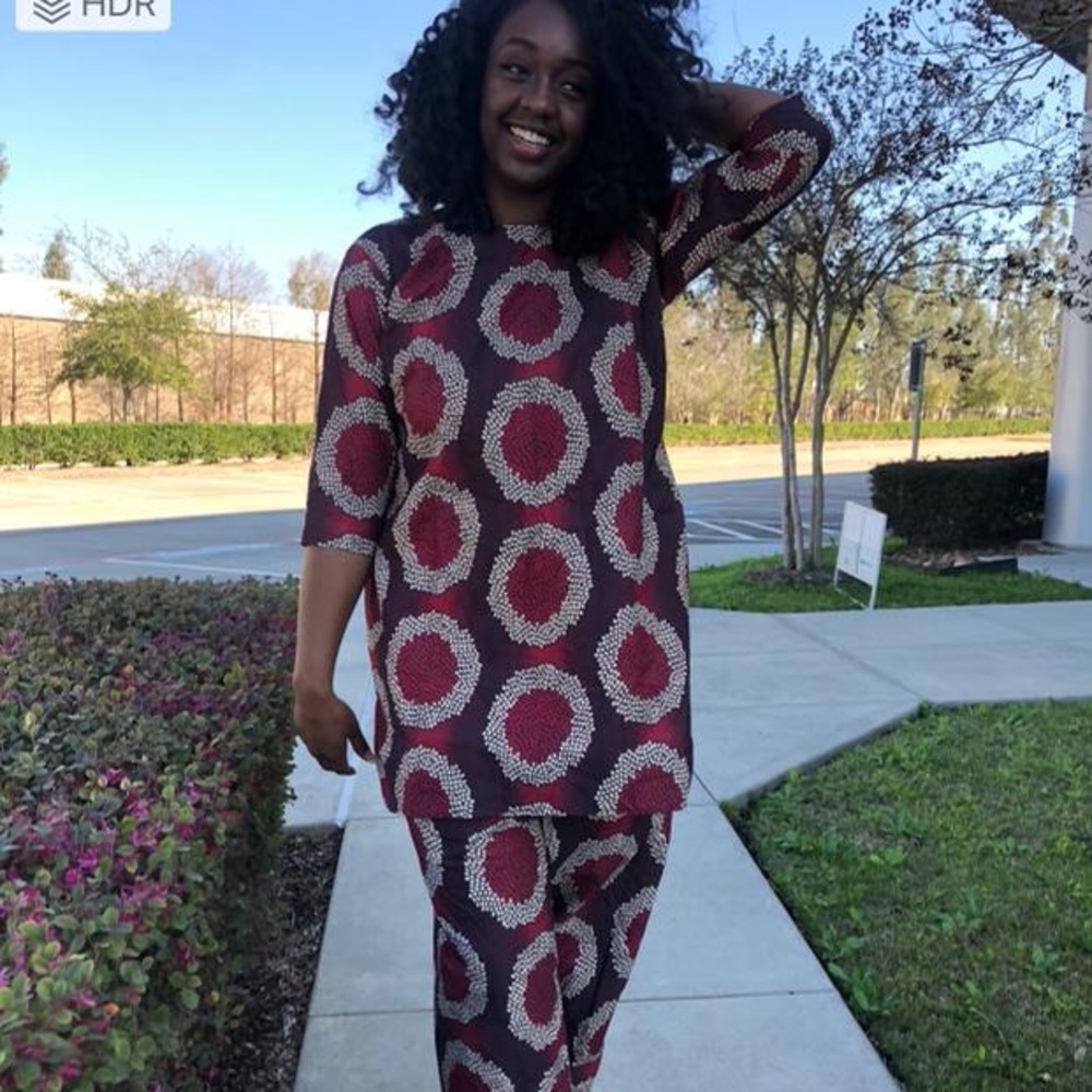 African clothing for women 2pcs set of Ankara pant and tunic top